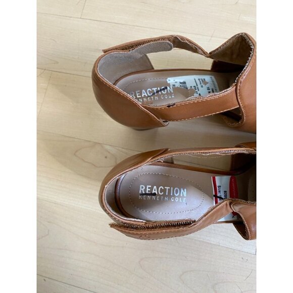 REACTION Kenneth Cole Women New Sandal Block Heel Peep Toe - Picture 3 of 9